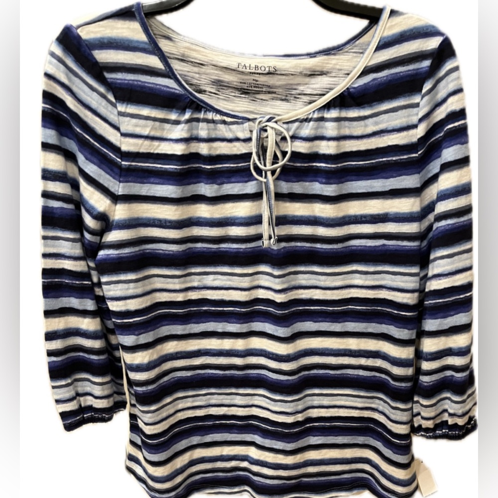Talbots 3/4 Sleeve Peasant Top